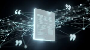 LLM-Optimierung: Dokument als Quelle in einem KI-Netzwerk zitiert